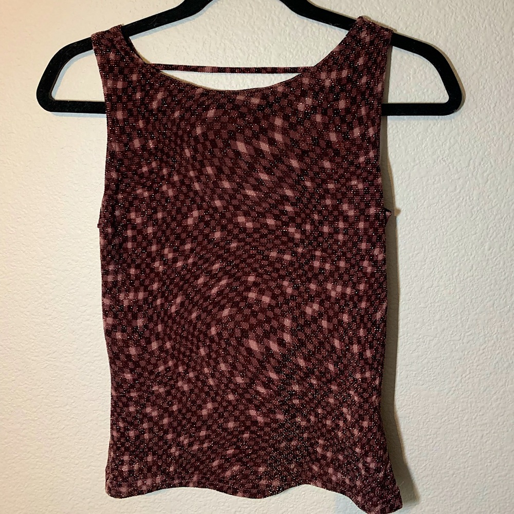 Gorgeous A. Byer purple studded top.